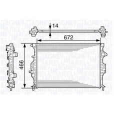 350213138500 MAGNETI MARELLI Радиатор, охлаждение двигателя