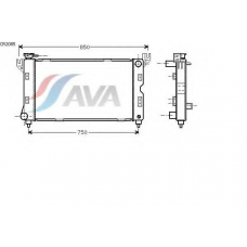 CR2085 AVA Радиатор, охлаждение двигателя
