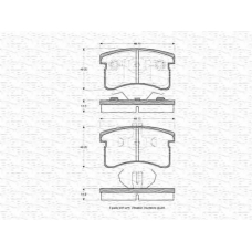 363702160772 MAGNETI MARELLI Комплект тормозных колодок, дисковый тормоз