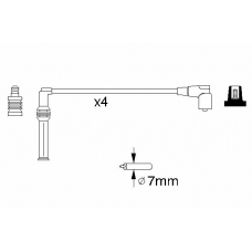 0 986 356 808 BOSCH Комплект проводов зажигания