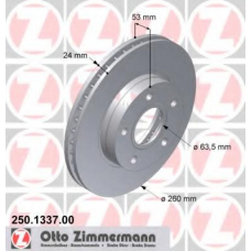 250.1337.00 ZIMMERMANN Тормозной диск