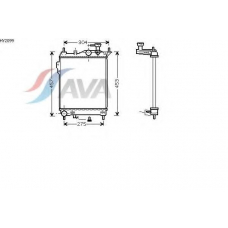 HY2099 AVA Радиатор, охлаждение двигателя