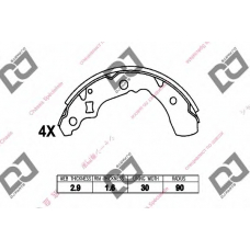 BS1071 DJ PARTS Комплект тормозных колодок