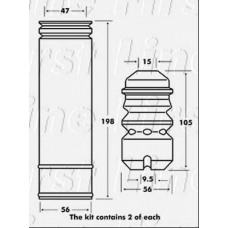 FPK7016 FIRST LINE Пылезащитный комплект, амортизатор