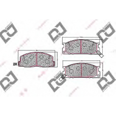 BP1565 DJ PARTS Комплект тормозных колодок, дисковый тормоз