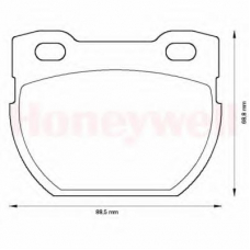 572494B BENDIX Комплект тормозных колодок, дисковый тормоз