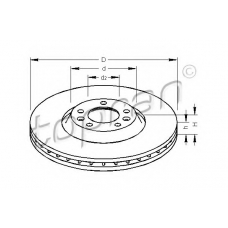 722 459 TOPRAN Тормозной диск
