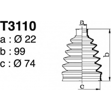 T3110 DEPA Комплект пылника, приводной вал