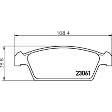 8DB 355 017-001 HELLA Комплект тормозных колодок, дисковый тормоз