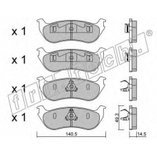 703.0 fri.tech. Комплект тормозных колодок, дисковый тормоз