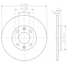 8DD 355 100-851 HELLA PAGID Тормозной диск