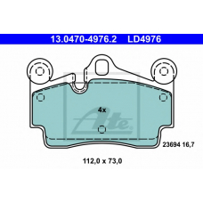 13.0470-4976.2 ATE Комплект тормозных колодок, дисковый тормоз