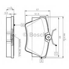 0 986 TB2 290 BOSCH Комплект тормозных колодок, дисковый тормоз