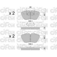 822-335-1 CIFAM Комплект тормозных колодок, дисковый тормоз