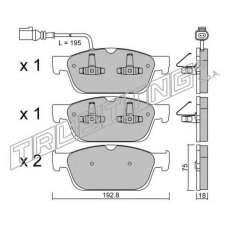 848.0 TRUSTING Комплект тормозных колодок, дисковый тормоз