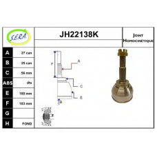 JH22138K SERA Шарнирный комплект, приводной вал