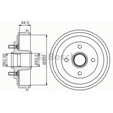 0 986 477 266 BOSCH Тормозной барабан