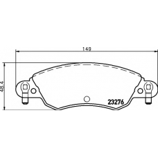 8DB 355 019-431 HELLA Комплект тормозных колодок, дисковый тормоз