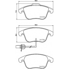 8DB 355 013-861 HELLA Комплект тормозных колодок, дисковый тормоз