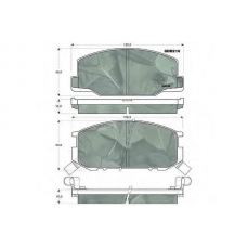 GDB216 TRW Комплект тормозных колодок, дисковый тормоз