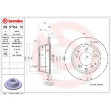 09.5784.10 BREMBO Тормозной диск