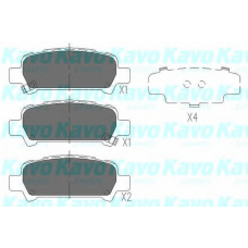KBP-8002 KAVO PARTS Комплект тормозных колодок, дисковый тормоз