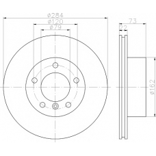 8DD 355 111-211 HELLA PAGID Тормозной диск