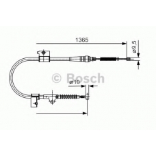 1 987 482 048 BOSCH Трос, стояночная тормозная система