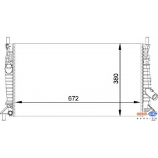 8MK 376 764-261 HELLA Радиатор, охлаждение двигателя