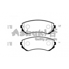 1080-0601J ASHUKI Комплект тормозных колодок, дисковый тормоз