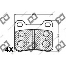 BP1176 DJ PARTS Комплект тормозных колодок, дисковый тормоз