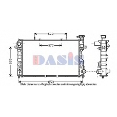 520115N AKS DASIS Радиатор, охлаждение двигателя