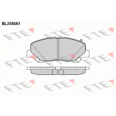 BL2580A1 FTE Комплект тормозных колодок, дисковый тормоз
