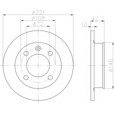 8DD 355 100-171 HELLA PAGID Тормозной диск