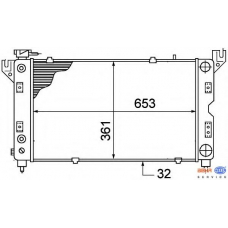 8MK 376 766-541 HELLA Радиатор, охлаждение двигателя