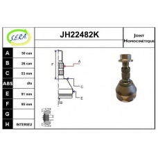 JH22482K SERA Шарнирный комплект, приводной вал