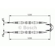 1 987 477 869 BOSCH Трос, стояночная тормозная система