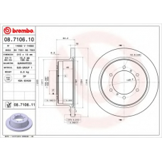 08.7106.11 BREMBO Тормозной диск