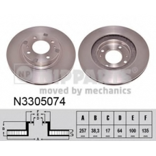 N3305074 NIPPARTS Тормозной диск