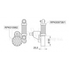 RPK010977 RPK Натяжитель ремня, клиновой зубча