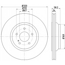 8DD 355 113-991 HELLA Тормозной диск