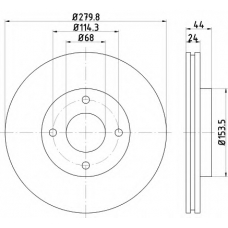 MDC2618 MINTEX Тормозной диск