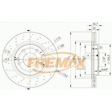 BD-0115 FREMAX Тормозной диск