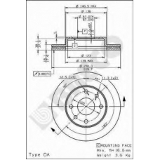 BS 8232 BRECO Тормозной диск