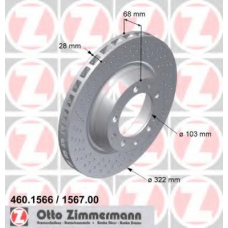 460.1566.00 ZIMMERMANN Тормозной диск