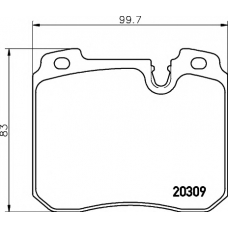 8DB 355 008-071 HELLA PAGID Комплект тормозных колодок, дисковый тормоз