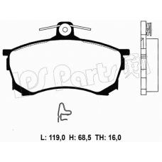 IBD-1592 IPS Parts Комплект тормозных колодок, дисковый тормоз