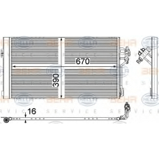 8FC 351 343-011 HELLA Конденсатор, кондиционер