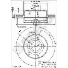 BS 8438 BRECO Тормозной диск