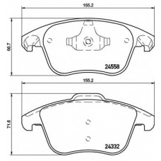 P 61 117 BREMBO Комплект тормозных колодок, дисковый тормоз